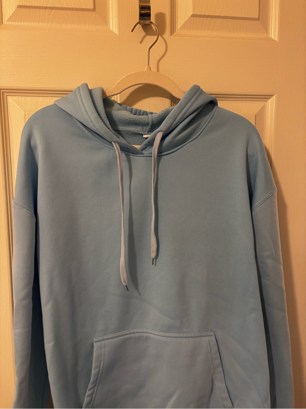 Light Blue Women's Hooded Sweatshirt - Casual Pullover